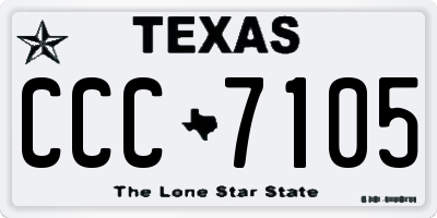 TX license plate CCC7105