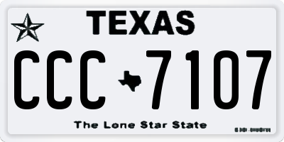 TX license plate CCC7107