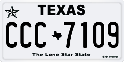 TX license plate CCC7109