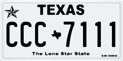 TX license plate CCC7111