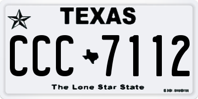 TX license plate CCC7112