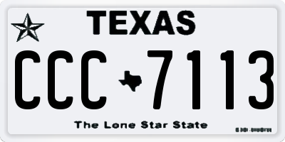TX license plate CCC7113