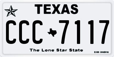 TX license plate CCC7117