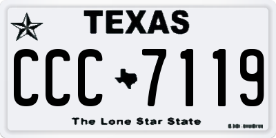 TX license plate CCC7119
