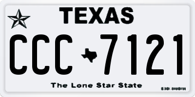 TX license plate CCC7121