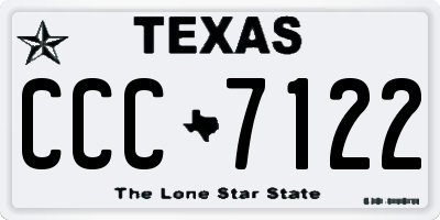 TX license plate CCC7122