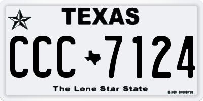 TX license plate CCC7124