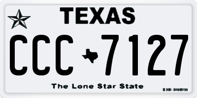 TX license plate CCC7127