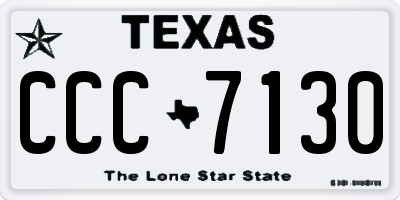 TX license plate CCC7130