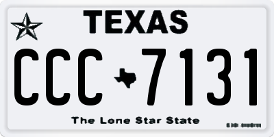 TX license plate CCC7131