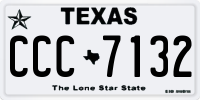 TX license plate CCC7132