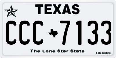 TX license plate CCC7133