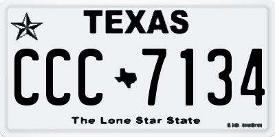 TX license plate CCC7134