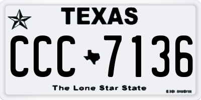 TX license plate CCC7136