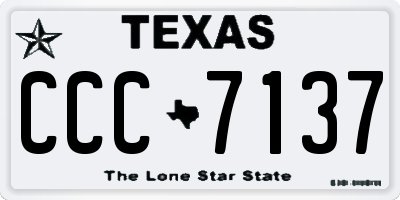 TX license plate CCC7137