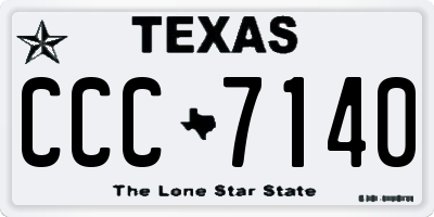 TX license plate CCC7140