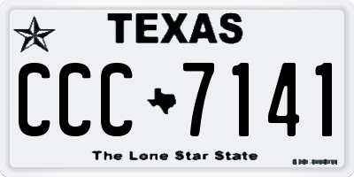 TX license plate CCC7141