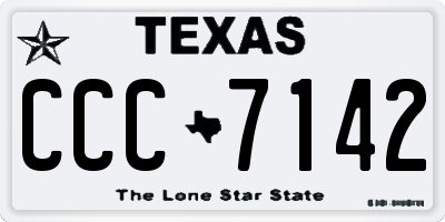 TX license plate CCC7142