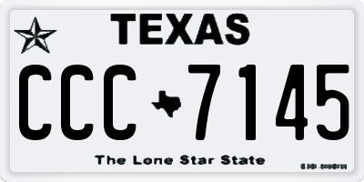 TX license plate CCC7145