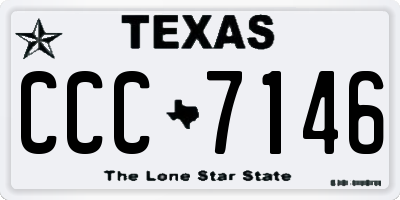 TX license plate CCC7146