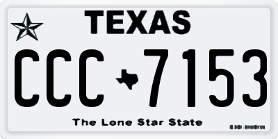 TX license plate CCC7153