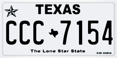 TX license plate CCC7154