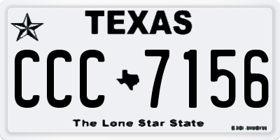 TX license plate CCC7156