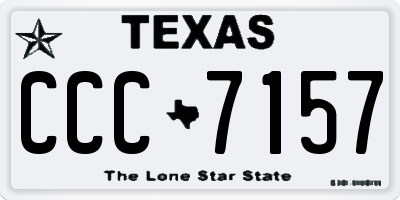 TX license plate CCC7157