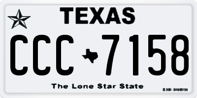 TX license plate CCC7158
