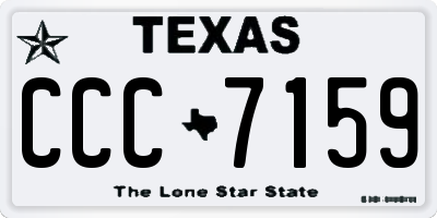 TX license plate CCC7159