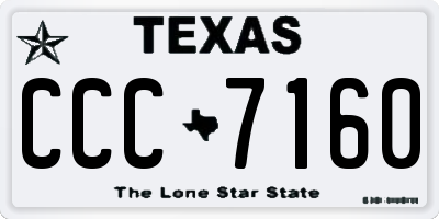 TX license plate CCC7160