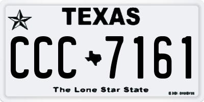 TX license plate CCC7161