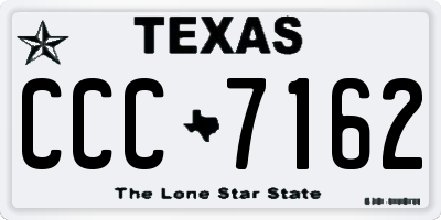 TX license plate CCC7162