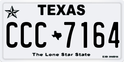 TX license plate CCC7164