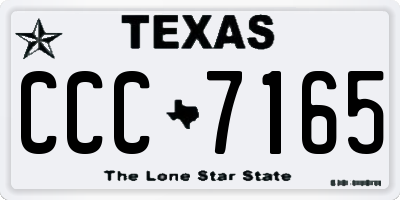 TX license plate CCC7165