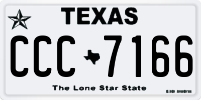 TX license plate CCC7166