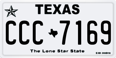TX license plate CCC7169