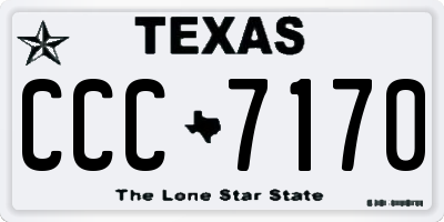 TX license plate CCC7170