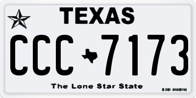 TX license plate CCC7173