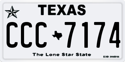 TX license plate CCC7174