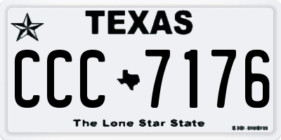 TX license plate CCC7176