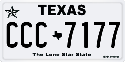 TX license plate CCC7177