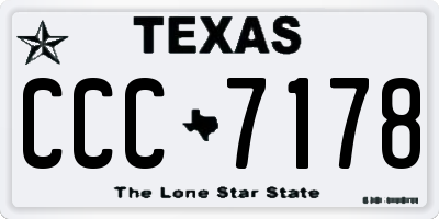 TX license plate CCC7178
