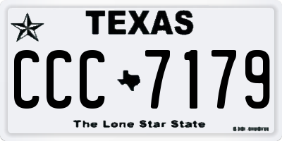 TX license plate CCC7179