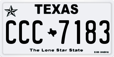 TX license plate CCC7183