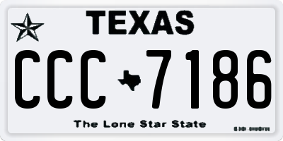 TX license plate CCC7186
