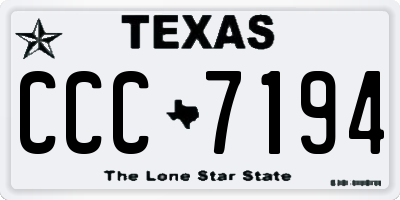 TX license plate CCC7194