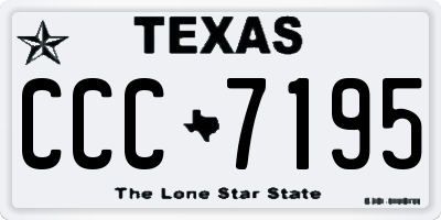 TX license plate CCC7195
