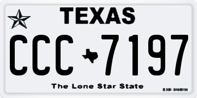 TX license plate CCC7197