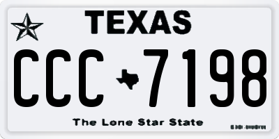 TX license plate CCC7198